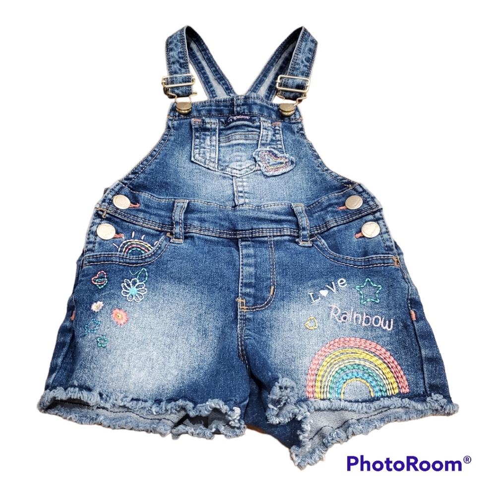 Denim Embroider Overall Shorts 3T by Jordache